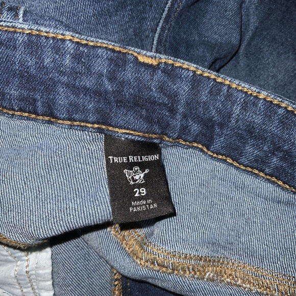 True Religion Starr High Rise Cropped Straight Jeans Women’s 29 (29/27) Distress - Picture 10 of 13